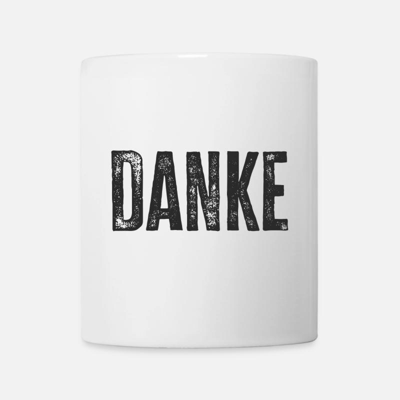 Danke Dankeschön Worte Geschenk - Tasse - Weiß