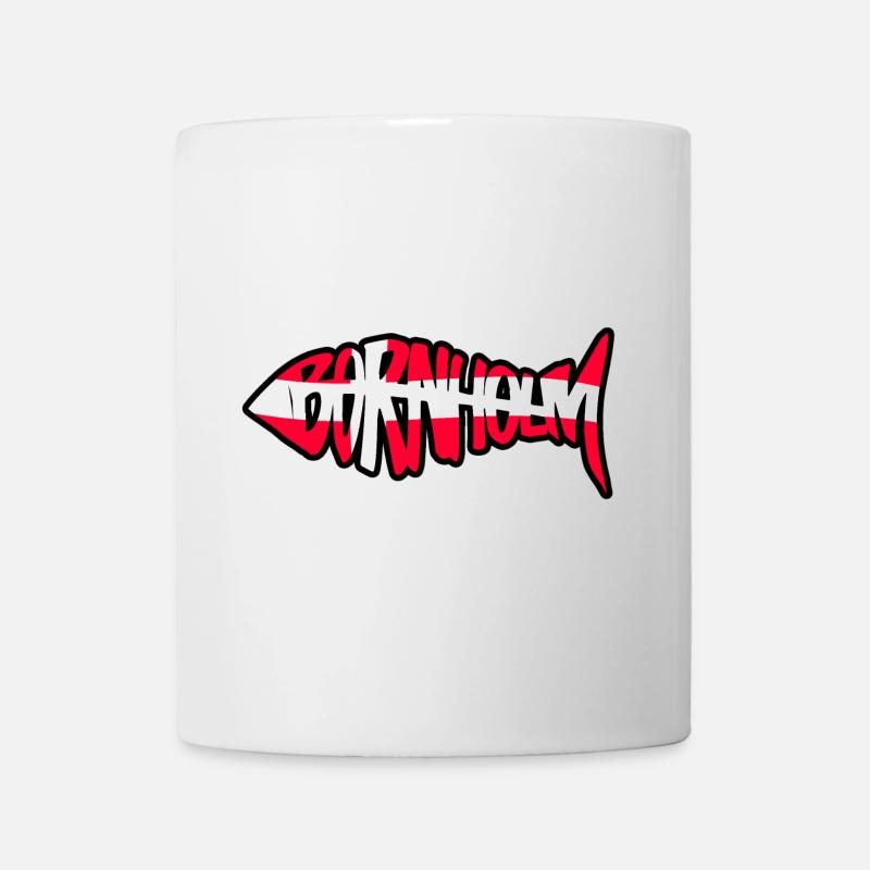 Bornholm Fisch - Tasse - Weiß
