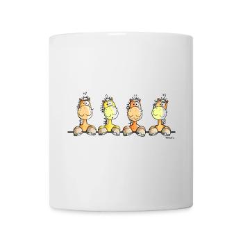 Drôle Chevaux - Mug blanc - blanc - Devant
