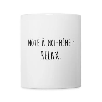 Relax / Humour / Fainéant / Paresse / Drôle Stress - Mug blanc - blanc - Devant