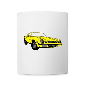 CamaroV8,Muscle-Car,Werkstatt,Garage,Auto,(25) - Tasse - Weiß - Vorne