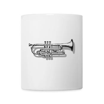 Trompette - Mug blanc - blanc - Devant
