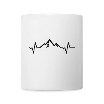 Berg - Herzschlag - Tasse - Weiß - Vorne