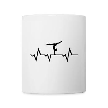 Gymnast, Gymnastics, Heartbeat - Mug blanc - blanc - Devant