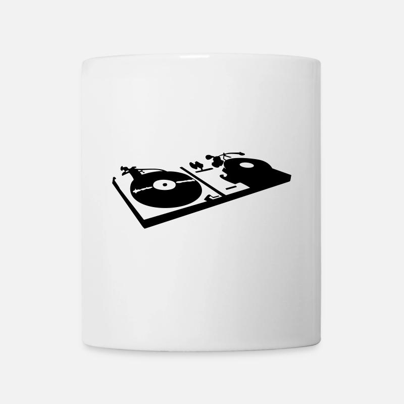 DJ, record player, vinyl - Mug blanc - blanc