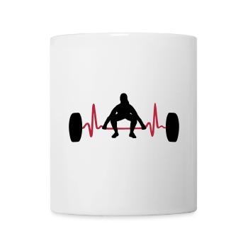 Weightlifting Woman & Heartbeat - Mug blanc - blanc - Devant