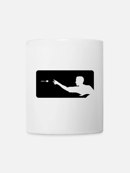 dartsport dart - Tasse - Weiß