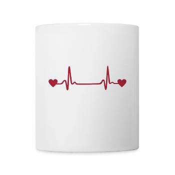 Heartbeat, EKG, ECG, Heart - Mug blanc - blanc - Devant