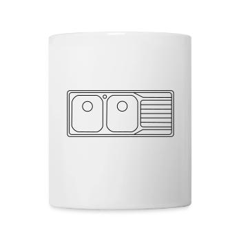 Doppelwaschbecken_av6 - Tasse - Weiß - Vorne