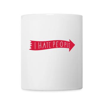 I HATE PEOPLE. - Tasse - Weiß - Vorne