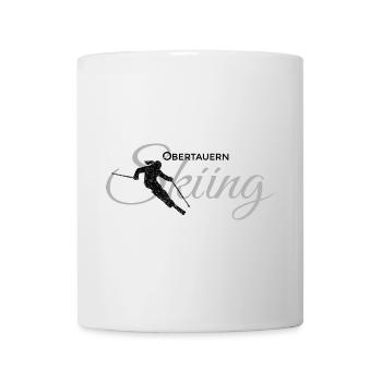 Obertauern Skiing (Grau) Apres-Ski Skifahrerin - Tasse - Weiß - Vorne