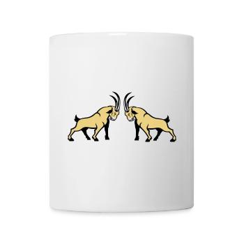 Capricorn Beige Double Bull Symmetry - Mug - white - Front