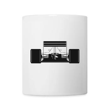 Voiture de formule arrière Voitures de course Symbole de course - Mug blanc - blanc - Devant