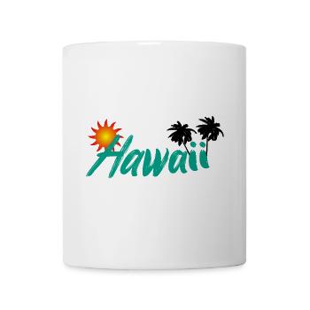 Hawaii sun dream vacation palm trees - Mug - white - Front
