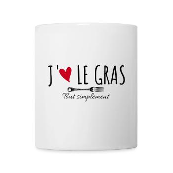 J'aime le gras tout simplement - Mug blanc - blanc - Devant
