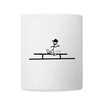 Skateboard Grind Rail Shaka Cool Hip Hop - Mug - white - Front