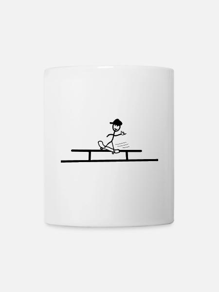 Skateboard Grind Rail Shaka Cool Hip Hop - Tasse - Weiß
