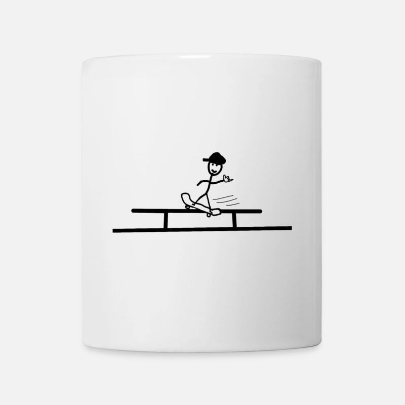 Skateboard Grind Rail Shaka Cool Hip Hop - Tasse - Weiß