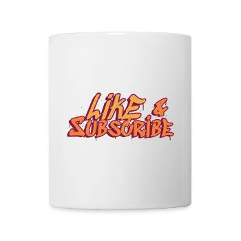Like & Subscribe Graffiti Style - Mug - white - Front