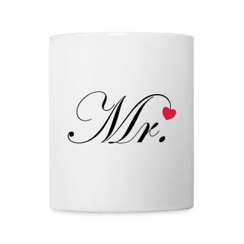 Mr Design Bräutigam Hochzeit Herz Geschenk Paar - Tasse - Weiß - Vorne
