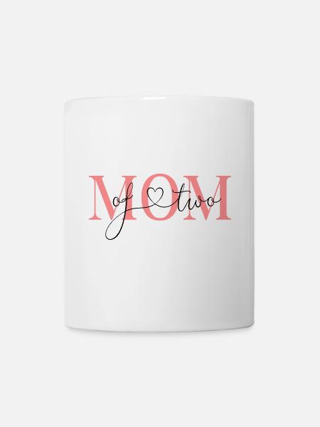 Mom of two! -personalisierbar - Tasse - Weiß
