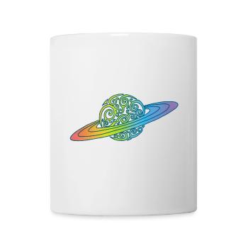 Planet Regenbogen - Tasse - Weiß - Vorne