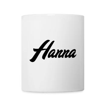 Hanna Name Abstraktes Farbenspiel auf Leinwand - Tasse - Weiß - Vorne