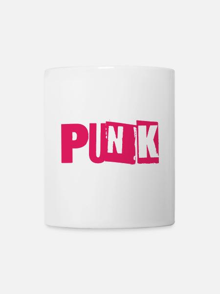 Punk Glitch Typo Neon - Mug - white