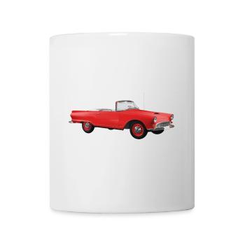Vintage-rotes Cabriolet - Tasse - Weiß - Vorne