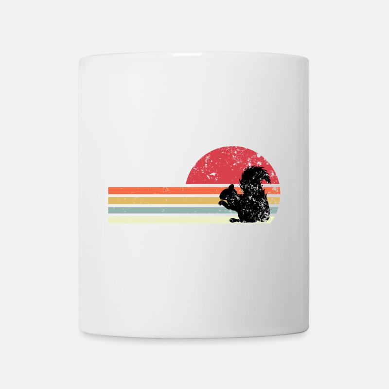 Retro-Eichhörnchen - Tasse - Weiß