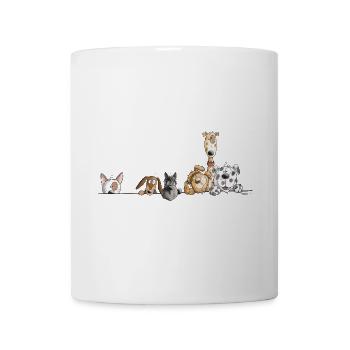Happy Hunde Team I Lustiges Hundemotiv I Hund - Tasse - Weiß - Vorne