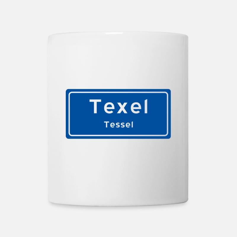 Texel-Typenschild - Tasse - Weiß