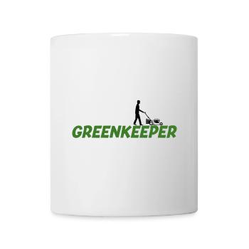 Greenkeeper Rasenmäher Gärtner Garten Geschenkidee - Tasse - Weiß - Vorne