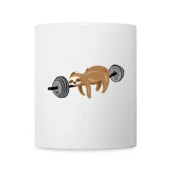 Sloth strength fitness gym gweichte sport symbol - Mug - white - Front