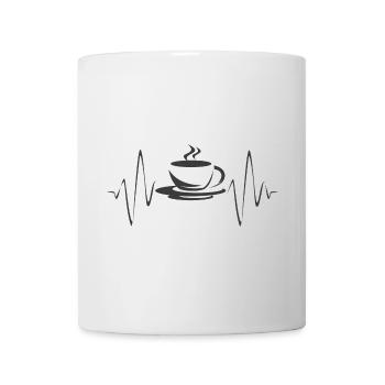 Coffee Cafe Heartbeat Icon Icon Logo Graphic - Mug - white - Front