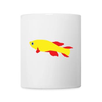 Killifish Rouge et Jaune - Mug blanc - blanc - Devant