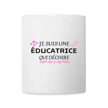 je suis une éducatrice qui déchire - Mug blanc - blanc - Devant