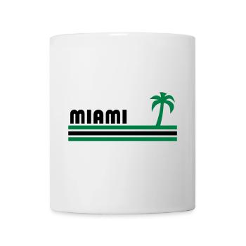 Miami (trois bars, palmier) - Mug blanc - blanc - Devant