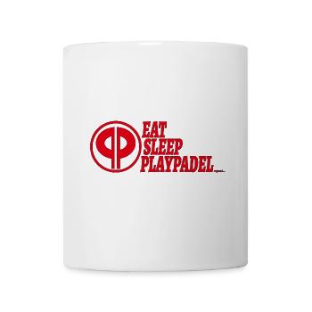 Mange, Dors, joue, Logo Padel - Mug blanc - blanc - Devant