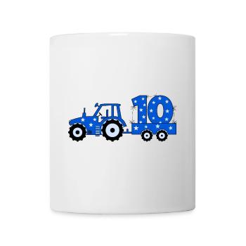 10th birthday tractor - Mug - white - Front