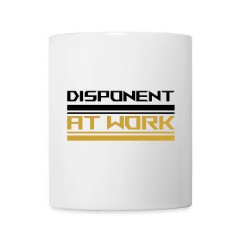 Disponent au travail noir - Mug blanc - blanc - Devant