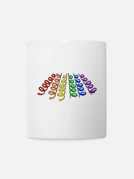 Girlanden Regenbogen - Tasse - Weiß