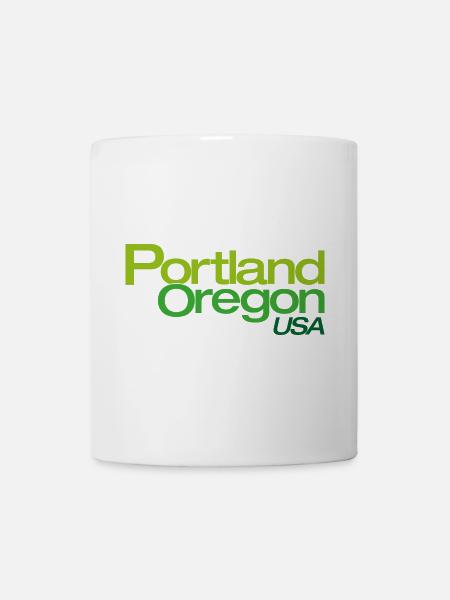 Portland Gradient Stadtlogo - Tasse - Weiß