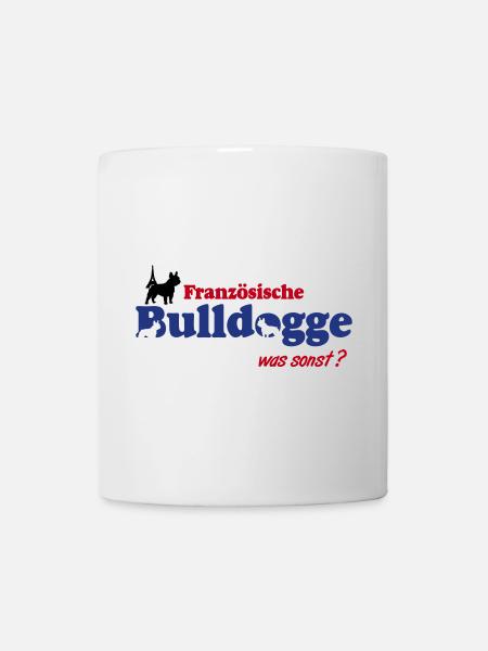 Französische Bulldogge Logo - Tasse - Weiß
