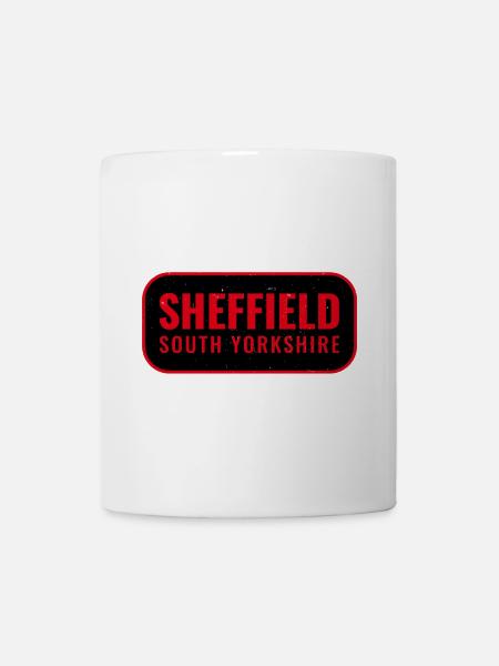 Sheffield South Yorkshire Retro Sign - Mug - white