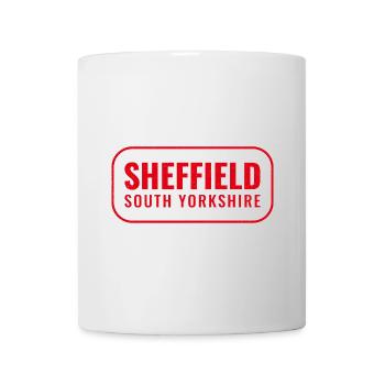 Sheffield Süd Yorkshire Stadtlogo - Tasse - Weiß - Vorne
