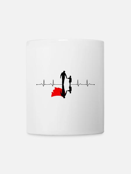 Karmesinrote Schatten-Silhouette - Tasse - Weiß