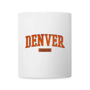 Denver Colorado Vintage Collegiate Print - Mug - white - Front