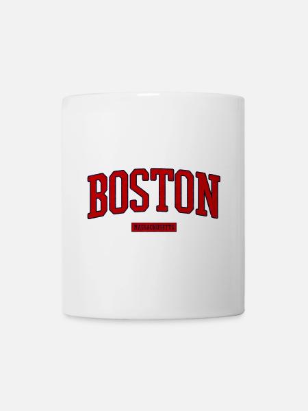Logo rétro de Boston, Massachusetts - Mug blanc - blanc