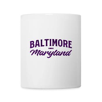 Baltimore Maryland Vintage Schriftzug - Tasse - Weiß - Vorne